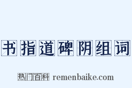 书指道碑阴组词是什么意思的图片